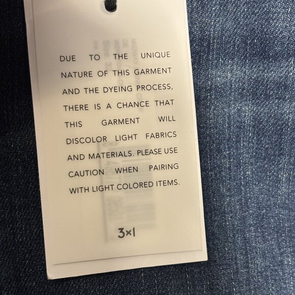 3x1 Midway Skinny Crop Jeans Womens Size 32 Dark Indigo Distressed Hem Denim - Picture 4 of 12